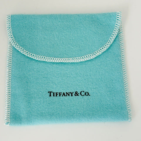 Tiffany & Co Anti-Tarnish Blue Felt Empty Pouch 3.25" x 3.25"