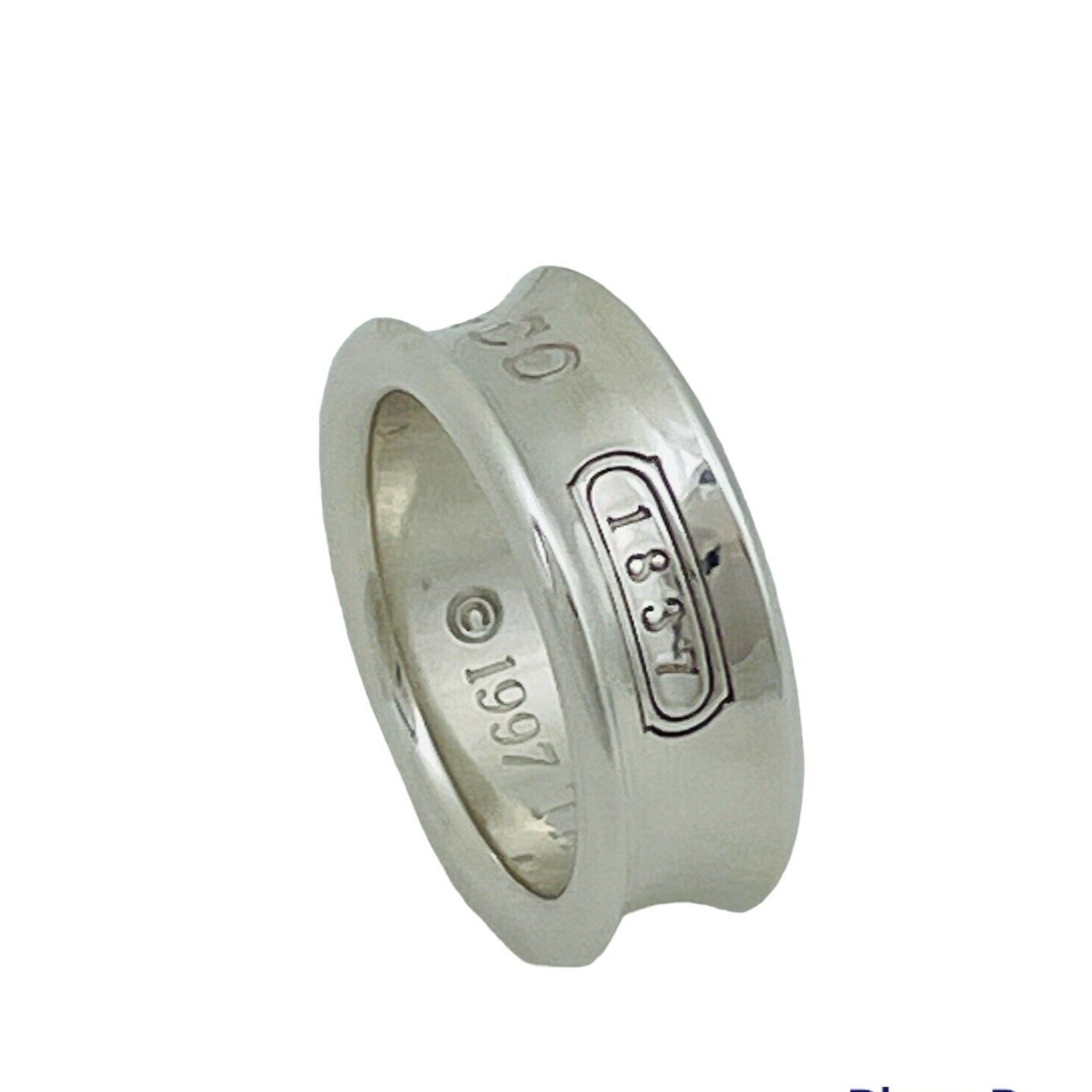 Size 5.5 Tiffany & Co 1837 Ring Concave Unisex in Sterling Silver