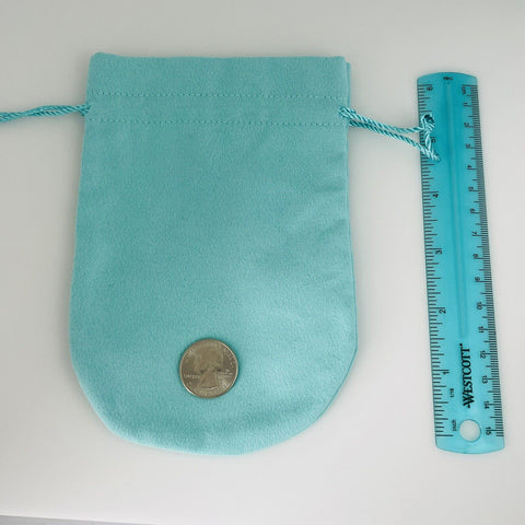 Extra Large Jumbo Tiffany & Co Blue Pouch Suede Drawstring Vintage - 0