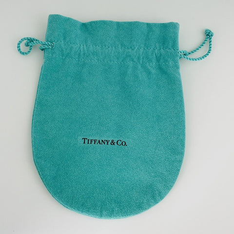 Extra Large Jumbo Tiffany & Co Blue Pouch Suede Drawstring Vintage