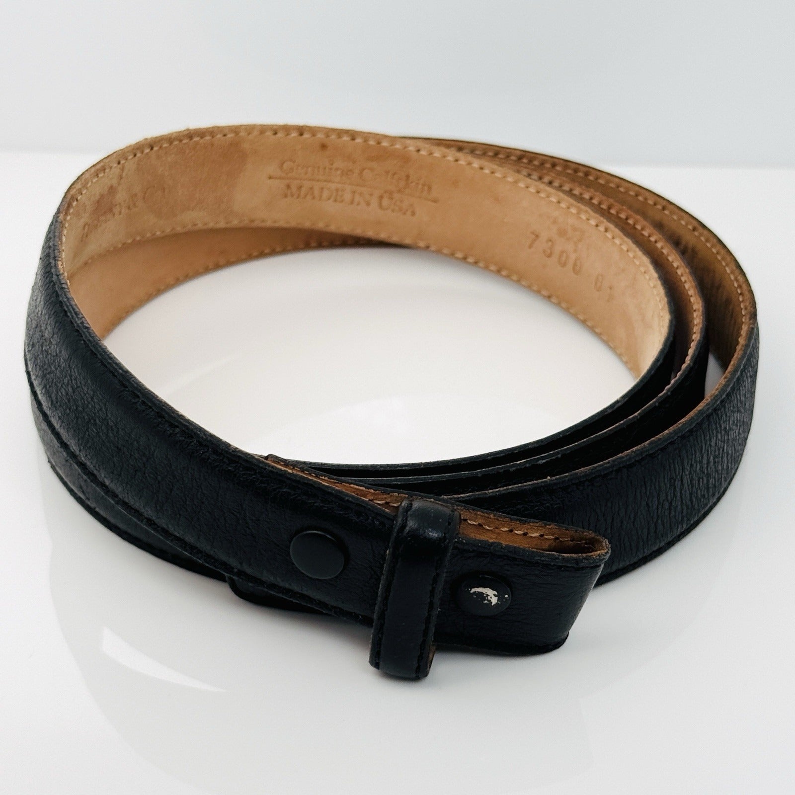 Tiffany and Co black leather belt Leather belt Tiffany & Co Black size 33 Inches in Leather  main image 4