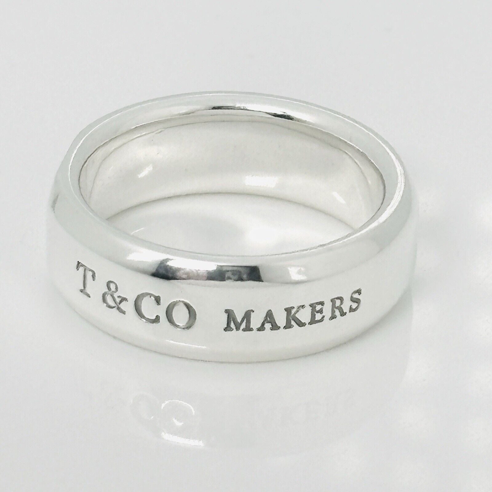 Size Tiffany Makers Slice Ring Medium Band in Sterling