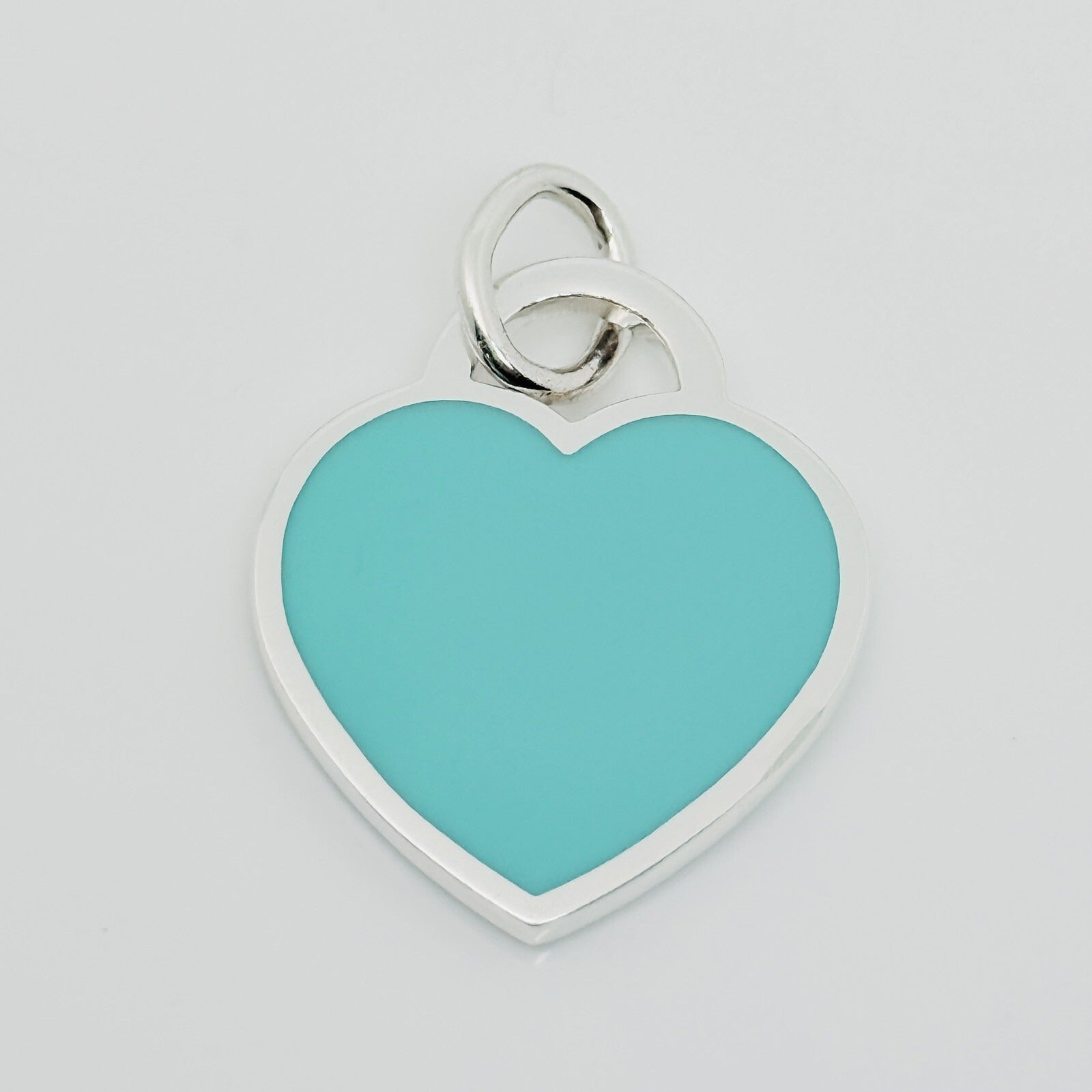 Sterling Silver Necklace Tiffany Co Blue Heart Necklace Tiffany Sterling  Silver Enamel Return To Tiffany Color, image size:1600x1600