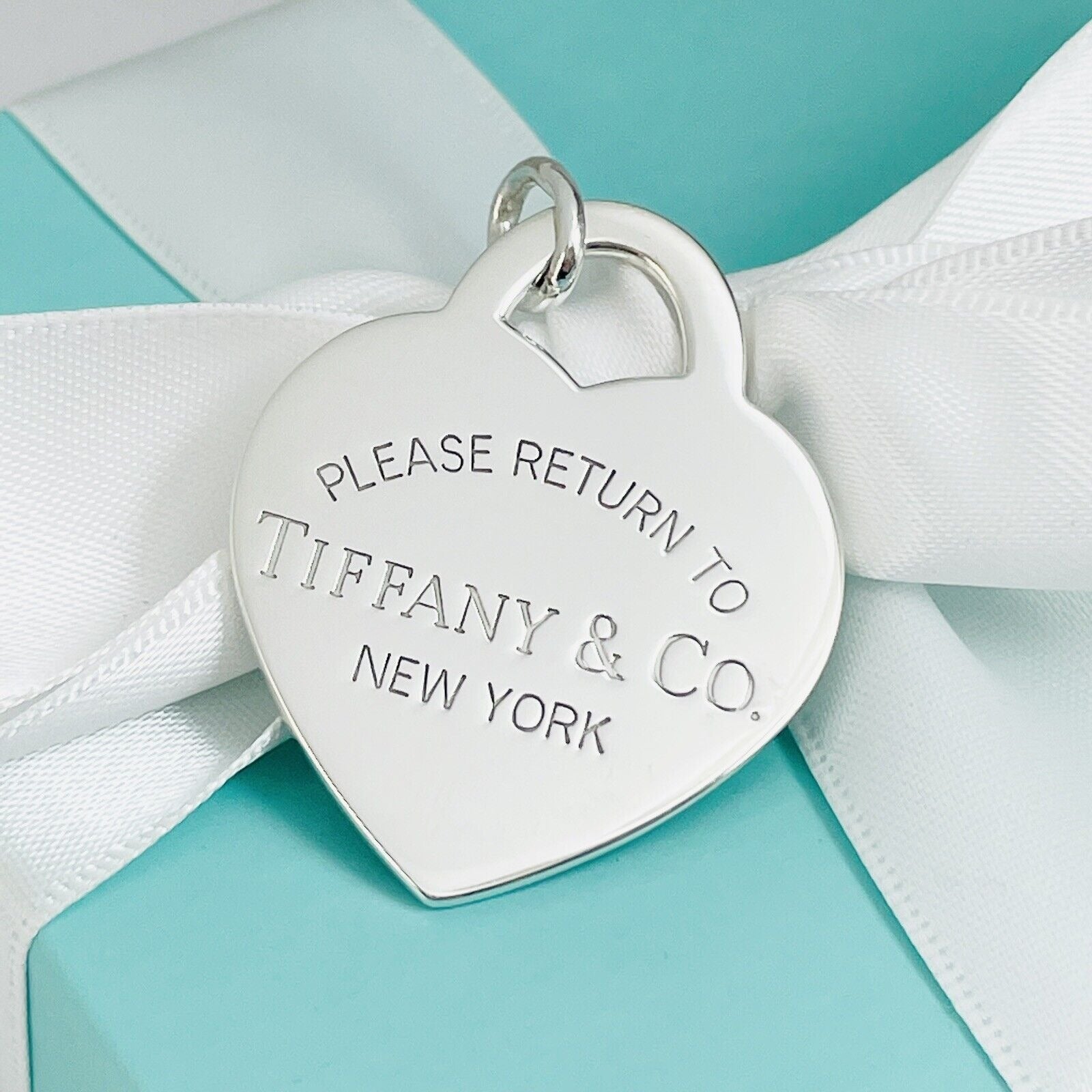 Jumbo Extra Large Please Return to Tiffany & Co Heart Tag Pendant 
