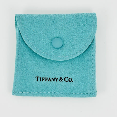 Tiffany & Co Blue Square Snap Suede Pouch Anti Tarnish