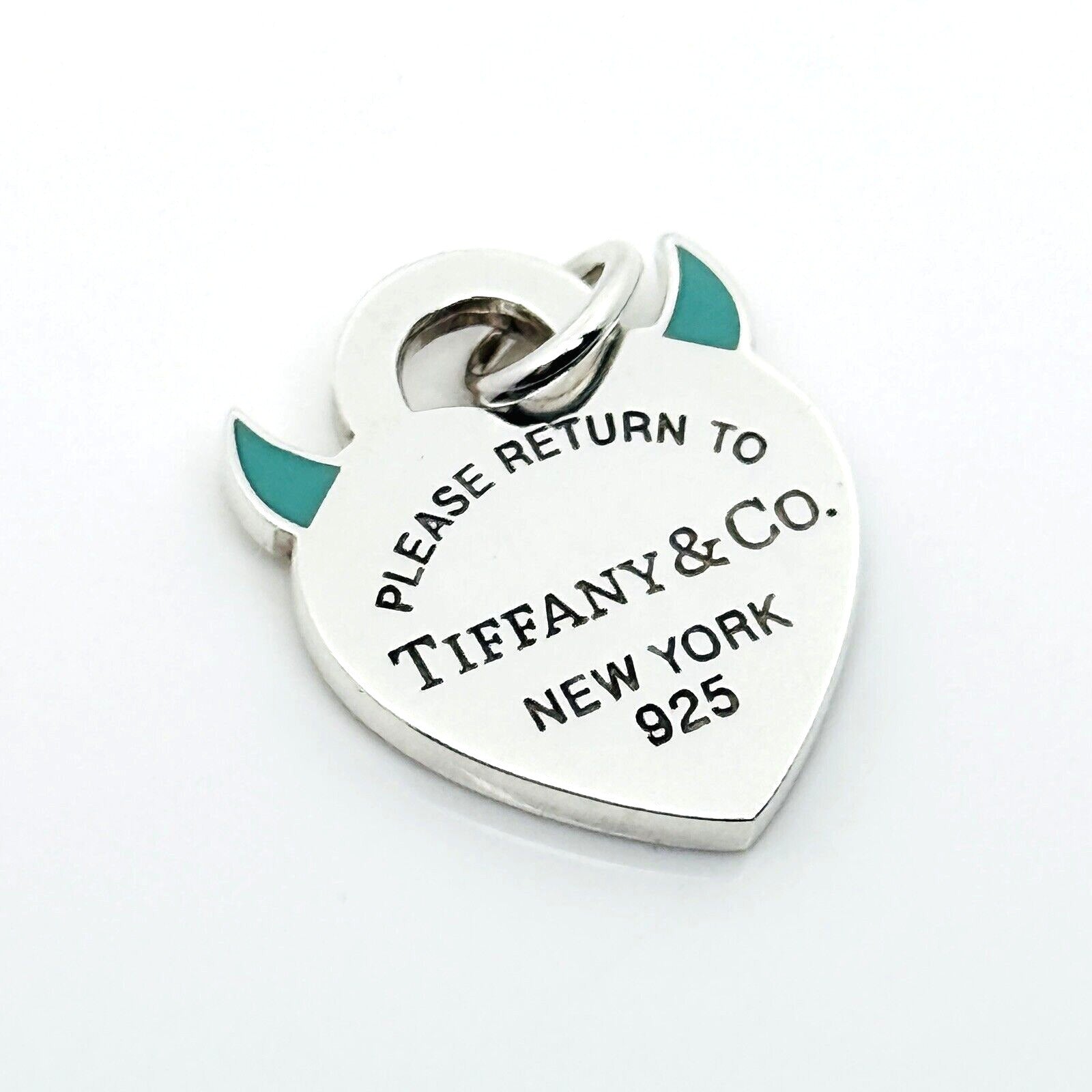 Please Return to Tiffany Devil Horns Charm or Pendant in Blue