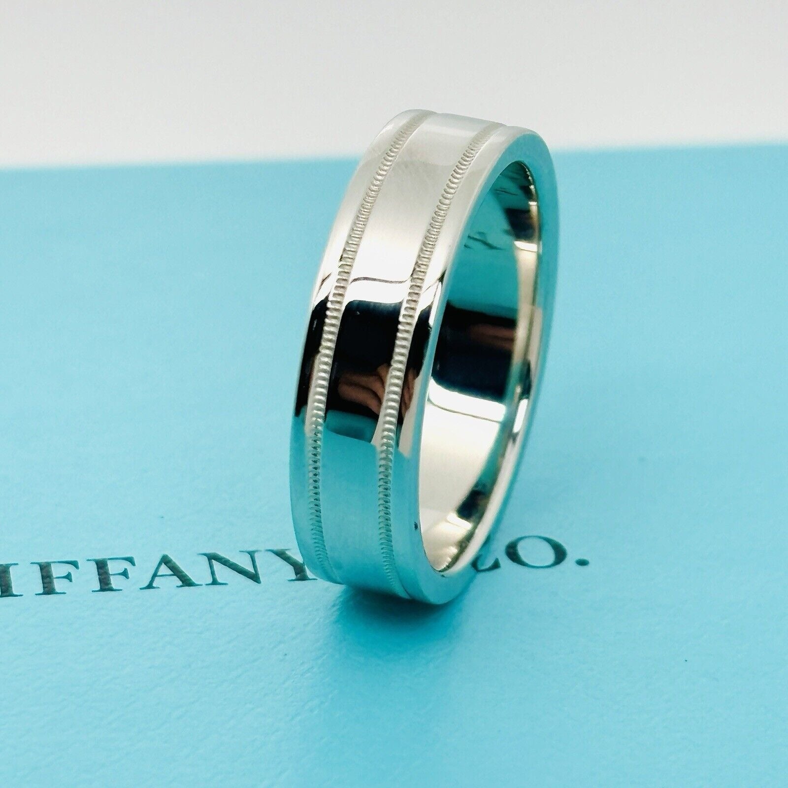 6mm Tiffany Ring Platinum Wedding Band Tiffany Diamond Point Ring
