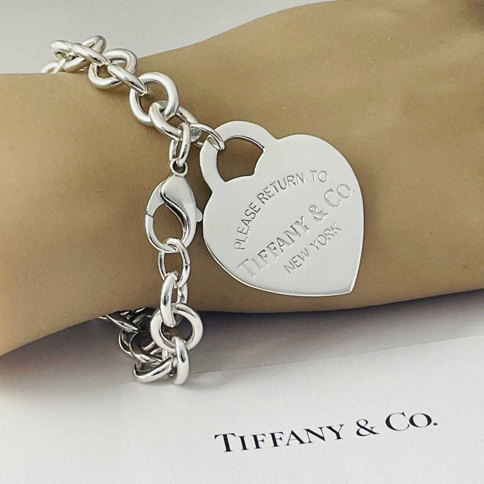 Return to Tiffany Jumbo Heart Tag Bracelet Extra Large Charm
