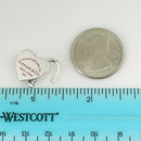 RARE Return to Tiffany Heart Padlock Charm Pendant in Red Enamel and Silver-6