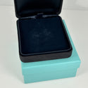 Tiffany Necklace Storage Gift Presentation Travel Black Suede Leather Blue Box - 4