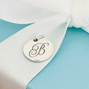 Tiffany Silver Letter B Alphabet Initial Round Circle Notes Charm Pendant-4
