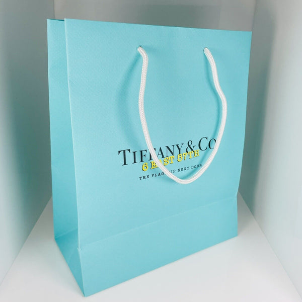 Tiffany & Co 6 East 57th Limited Edition Blue Shopping Gift Bag 10" X 8" x 4" - 1