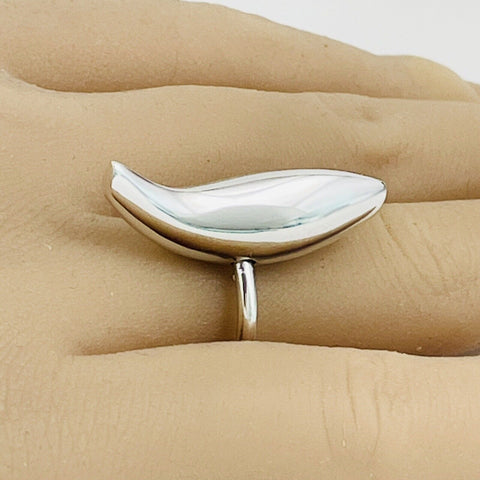 Size 6.5 Tiffany Frank Gehry Fish Ring in Sterling Silver Statement Piece - 0