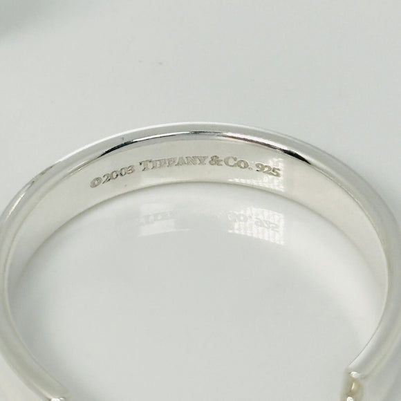 Tiffany T&CO 1837 Large 1" Concave Hoop Earrings in Sterling Silver