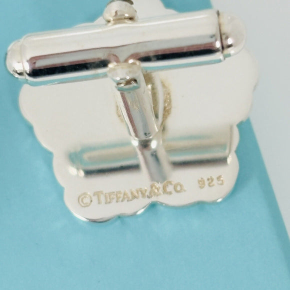 RARE Tiffany & Co Hibiscus Flower Cufflinks in Sterling Silver