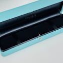 Tiffany & Co Watch or Bracelet Storage Box in Blue Leather Lux AUTHENTIC - 3