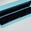 Tiffany & Co Watch or Bracelet Storage Box in Blue Leather Lux AUTHENTIC-3