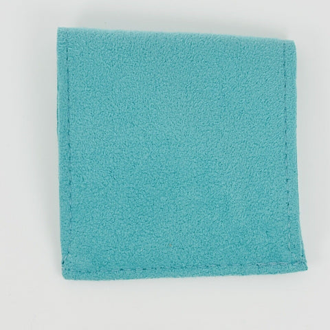 Tiffany & Co Blue Square Snap Suede Pouch Anti Tarnish - 0