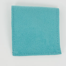 Tiffany & Co Blue Square Snap Suede Pouch Anti Tarnish - 0
