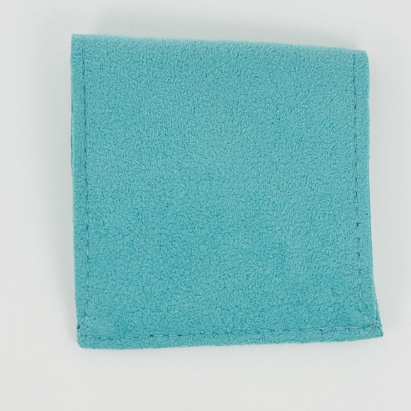 Tiffany & Co Blue Square Snap Suede Pouch Anti Tarnish