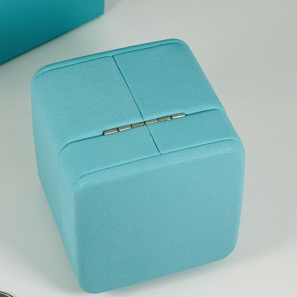 LARGE Tiffany & Co Blue Leather Empty Ring Box and Blue Gift Box