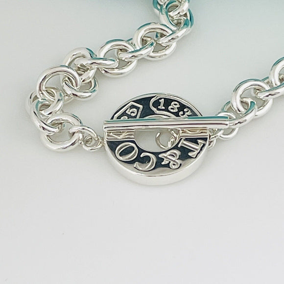 20" Tiffany 1837 Circle Clasp Toggle Necklace in Sterling Silver