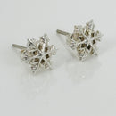 RARE Tiffany Mini Snowflake Stud Earrings in Sterling Silver Holiday Snow-1