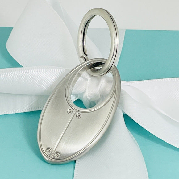 Tiffany Streamerica Keyring in Sterling Silver a& Stainless Steel Stream America