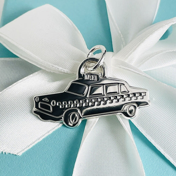 Tiffany & Co Large Taxi Cab Charm or Pendant in Sterling Silver AUTHENTIC
