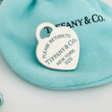 Return to Tiffany Blue Enamel Heart Tag Pendant or Charm - 1