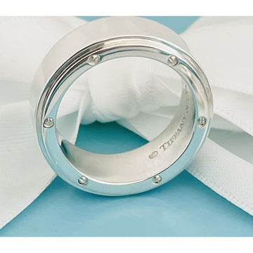 Size 8 Tiffany Metropolis Ring Mens Unisex in Sterling Silver