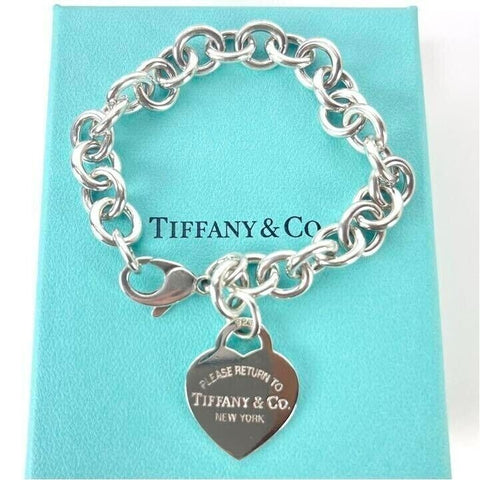 Return to Tiffany Extra Extension Links Repair Length Heart Tag Charm Bracelet - 0