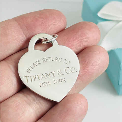 Jumbo Extra Large Please Return to Tiffany & Co Heart Tag Pendant or Charm