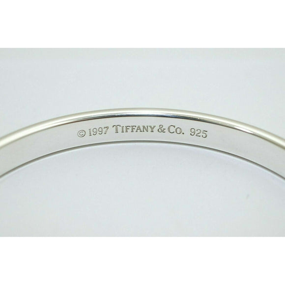 Small Tiffany & Co 1837 Oval Bangle Bracelet in Sterling Silver