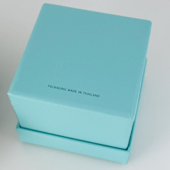 Tiffany Empty Jewelry Ring Box Blue Black Suede Presentation Storage