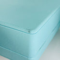 Large Tiffany & Co Necklace Storage Presentation Box in Blue Leather Lux - 9