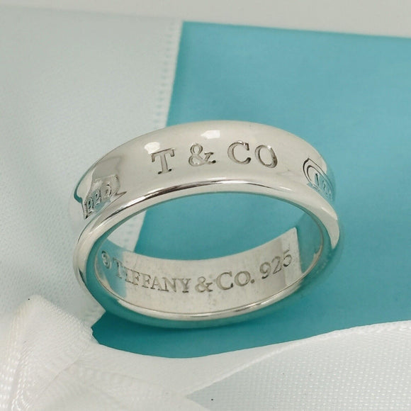 Size 8.5 Tiffany & Co 1837 Ring in Sterling Silver
