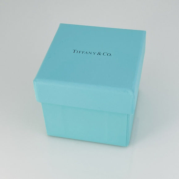Tiffany Empty Jewelry Ring Box Blue Black Suede Presentation Storage
