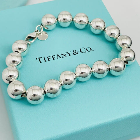 7.5 inch Tiffany & Co HardWear Ball Bracelet Sterling Silver 10mm Bead