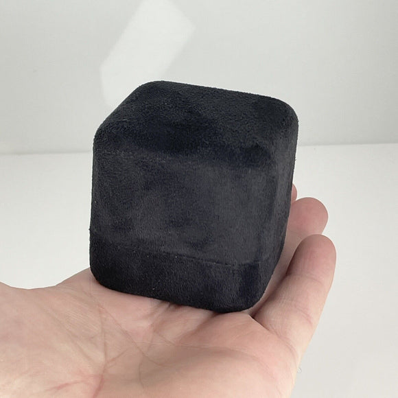 Tiffany Empty Jewelry Ring Box Blue Black Suede Presentation Storage