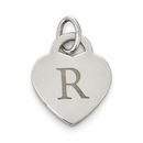 Tiffany & Co. Letter R Heart Pendant or Charm Notes Alphabet in 925 Silver-1