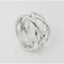 Size 8.5 Tiffany & Co Sterling Silver Braided Celtic Knot Weave Ring Mens Unisex-2