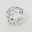 Size 8.5 Tiffany & Co Sterling Silver Braided Celtic Knot Weave Ring Mens Unisex-3