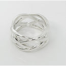 Size 8.5 Tiffany & Co Sterling Silver Braided Celtic Knot Weave Ring Mens Unisex-4