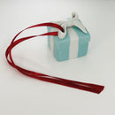 Tiffany Blue Gift Box and Bow Christmas Holiday Ornament Bone China Porcelain-5
