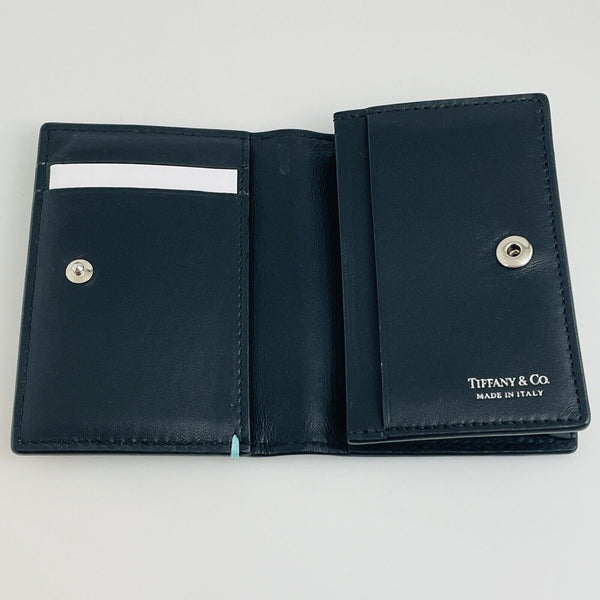 Tiffany & Co Mens Unisex Bifold Wallet in Black Italian Leather - 5