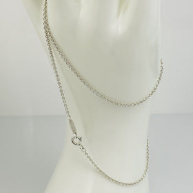 18" Tiffany & Co Chain Necklace Mens Unisex 1.5mm Large Link Sterling Silver - 0