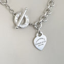 20" Return To Tiffany Heart Tag Toggle Necklace Plus Size Full Figured - 7