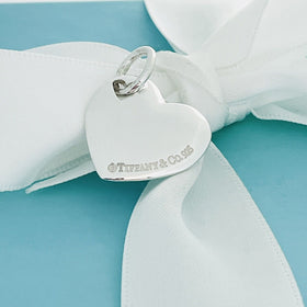 Tiffany & Co Double Puffed Heart Pendant Charm Cutout in Sterling Silver - 0