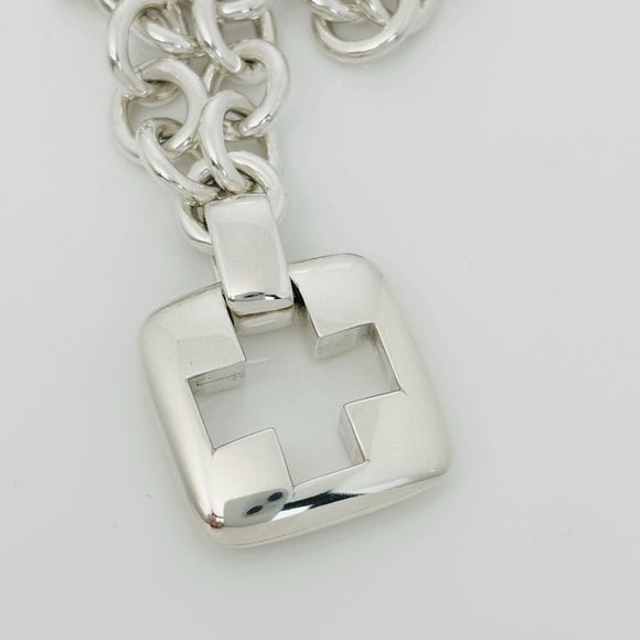 22" Tiffany & Co Mens Roman Cross Necklace in Silver Large Link Plus Size